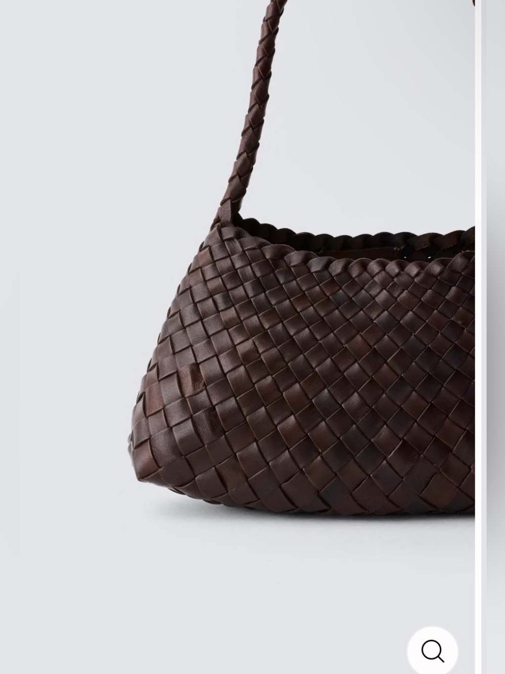 Dragon Diffusion Rosanna Leather Suede Shoulder Bag. Dark Brown. - Picture 7 of 16